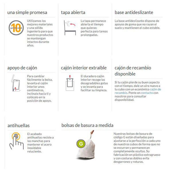 VISLUM papelera CW inox con pedal