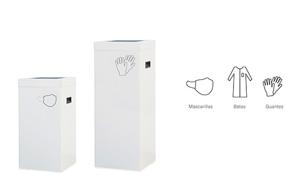VISLUM papelera 6056 para reciclaje guantes y mascarillas