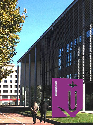VISLUM señalización Universitat de Lleida papelera con sensor CEL