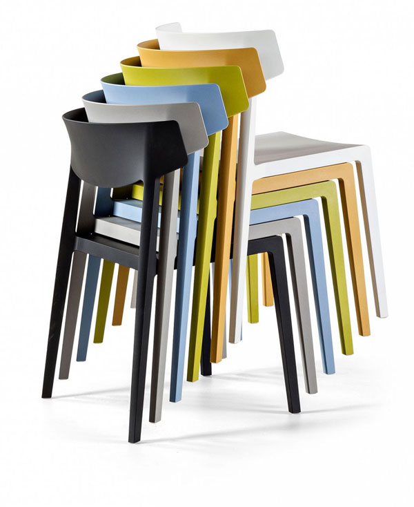 VISLUM silla apilable plastico Wing